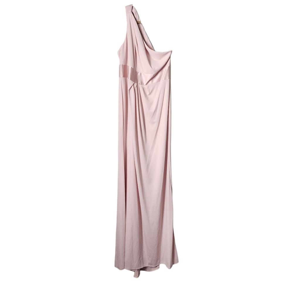 VERA WANG WHITE One Shoulder blush pink gown maxi dress NEW size 10‎